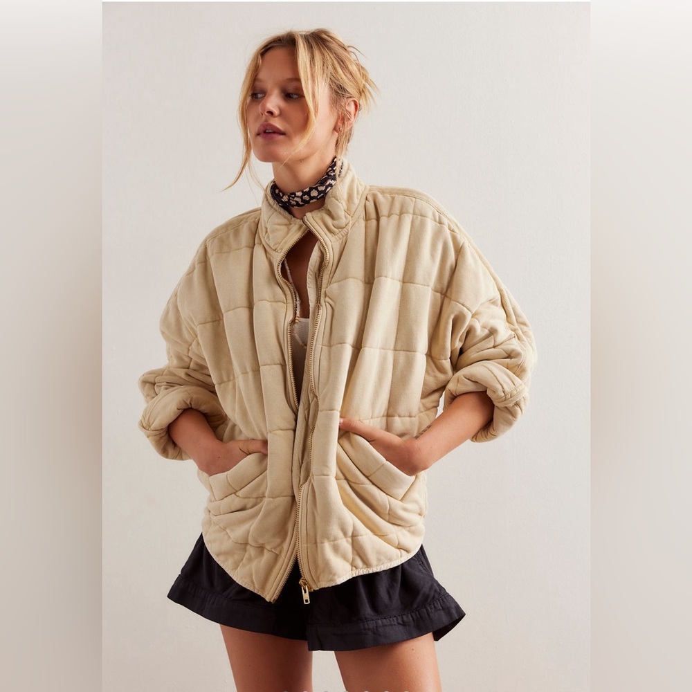Free People Quilted Dolman Jacket EUC